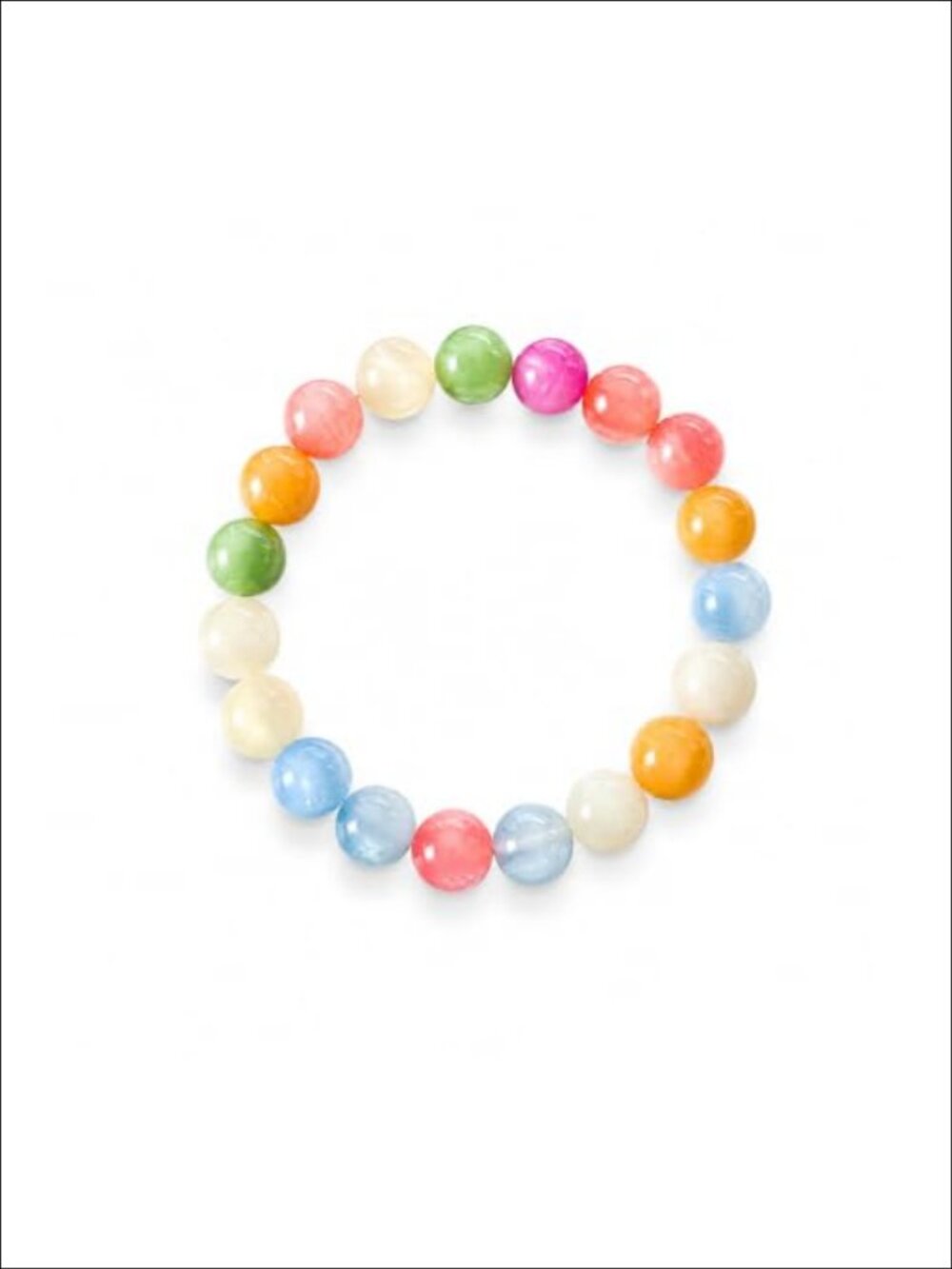 UV Color Changing Resin Beaded Stretch Bracelet for Women